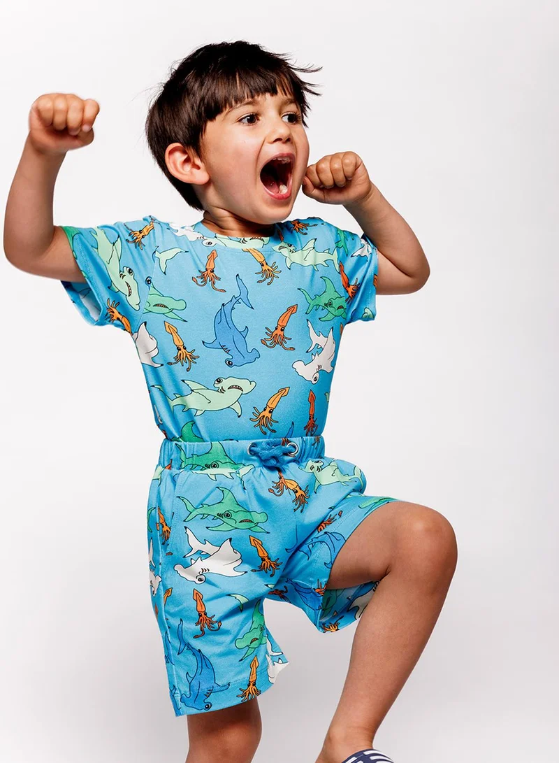 Småfolk T-shirt with hammerhead sharks